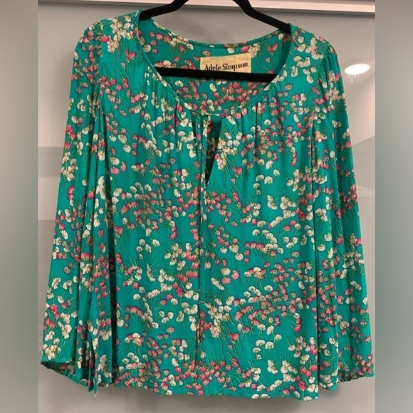 Adele Simpson Tops - Adele Simpson, Vintage, Long Sleeve Blouse. Colors are amazing in person.